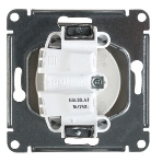 Механизм розетки 1-м СП Glossa 16А IP20 без заземл. алюм. SchE GSL000341, фото4