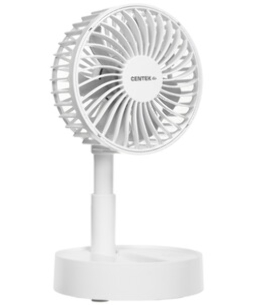 Вентилятор Centek CT-5044 белый, настольный, 4 Вт, 3 скорости, 10 см