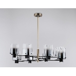 Люстра Ambrella light LH57043/8 BK/DBS/SM черный/темная латунь/дымчатый E14/8 max 40W D830*710, фото4