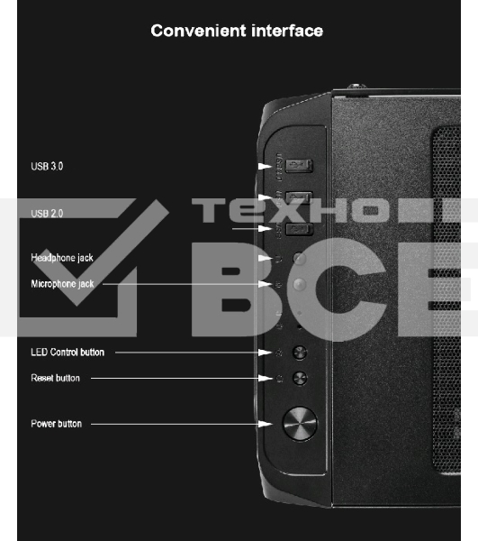 Компьютерный корпус ZALMAN Z7 NEO, без БП, большое боковое окно, черный, ATX
