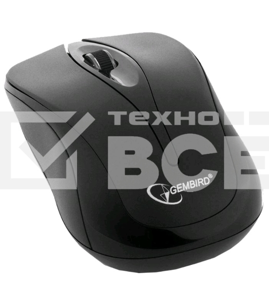 Мышь беспроводная Gembird MUSW-325 черный, 1000 dpi, радиоканал, USB, кнопки - 3