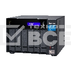 Сетевое хранилище без дисков SMB QNAP TVS-672XT-i3-8G 6-Bay NAS, Intel Core i3-8100T 4-core 3.1 GHz Processor, 8GB DDR4 RAM (max 32GB RAM), 6x 2.5