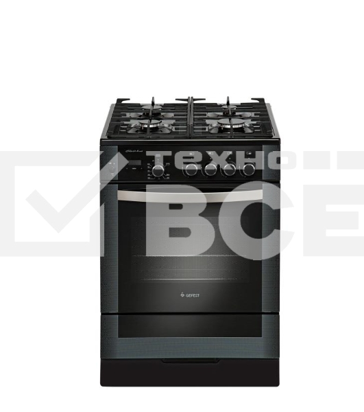 Плита газовая Gefest ПГ 6500-03 0044 черный, конфорок 4 шт, духовка 52 л, 60 см x 85 см x 60 см