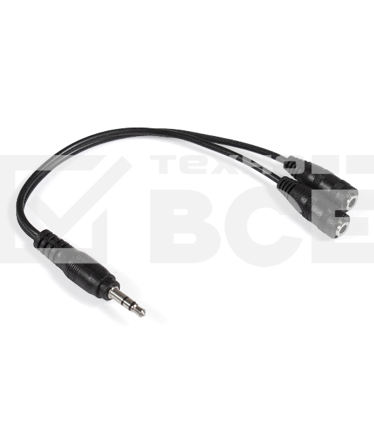 Кабель-разветвитель аудио Exegate EX284946RUS EX-CCA-415-0.3 (3.5mm Jack M/2x3.5mm Jack F, 0,3м)
