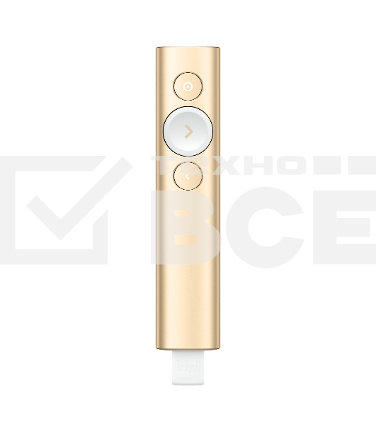 Презентер Logitech Spotlight золотистый, радиоканал, USB, кнопки - 3