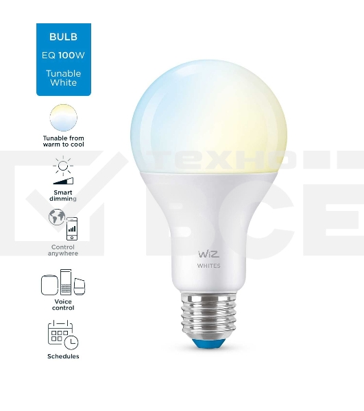 Лампа светодиодная WiZ Wi-Fi BLE100WA67E27927-65TW1PF/6