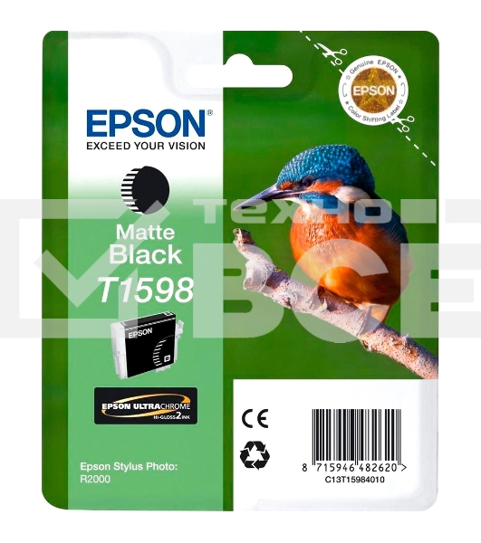 Картридж струйный Epson C13T15984010 черный матовый (850 стр) для Epson St Ph R2000