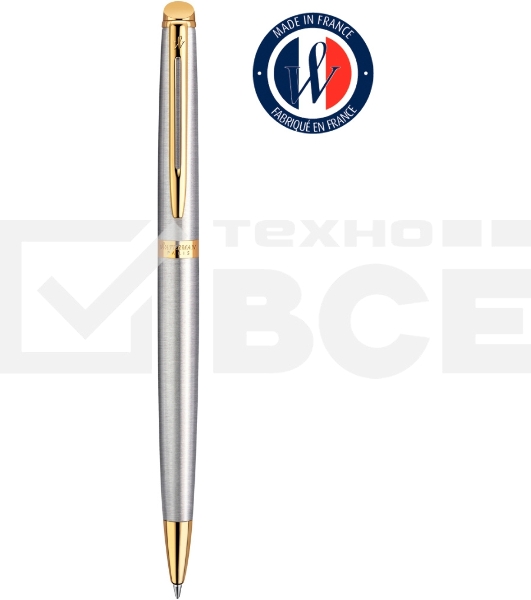 Ручка шариковая Waterman Hemisphere (CWS0920370) Steel GT M син. черн. подар.кор.