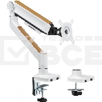 Кронштейн для мониторов Ultramounts UM732W белый/коричневый 17'-32' макс.8кг крепление к столешнице поворот и наклон, фото15