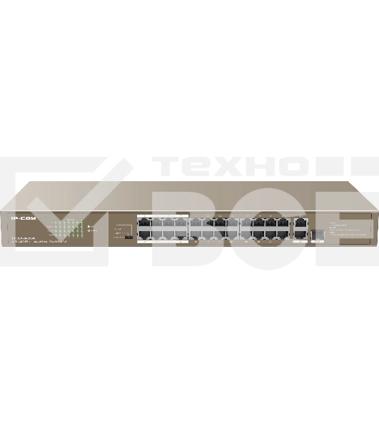 Коммутатор IP-COM F1126P-24-250W PoE неуправляемый 26-Ports 10/100 Mbps Base-TX + 1-Port 1000 Base-X SFP / 24-Ports PoE (PoE бюджет 230W)