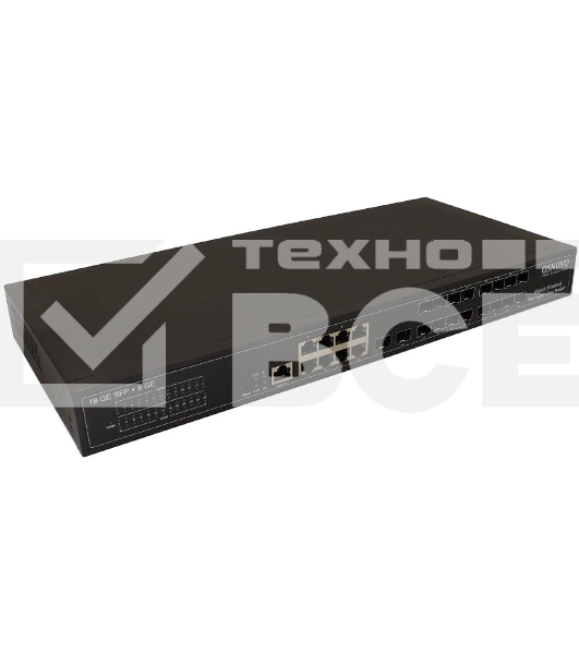 Коммутатор Osnovo Управляемый (L2+) гигабитный коммутатор, 18*SFP 1000 Base-X, 8 *10/100/1000 Base-T