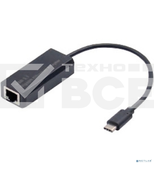 Кабель-адаптер ExeGate EXE-732C-45 (USB2.0 Type C --> 1xRJ45 UTP 10Mbps/100Mbps, Realtek Chipset RTL8152B)
