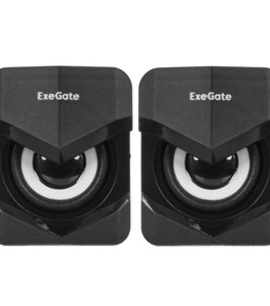 Акустическая система 2.0 ExeGate EX289680RUS Accord 210 (питание USB, 2х3Вт (6Вт RMS), 60-20000Гц, черный, RGb подсветка)
