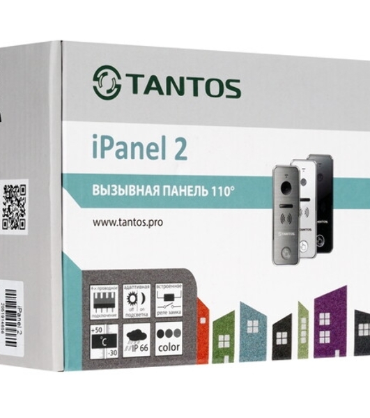 Видеопанель Tantos iPanel 2+, цветная, накладная, черный
