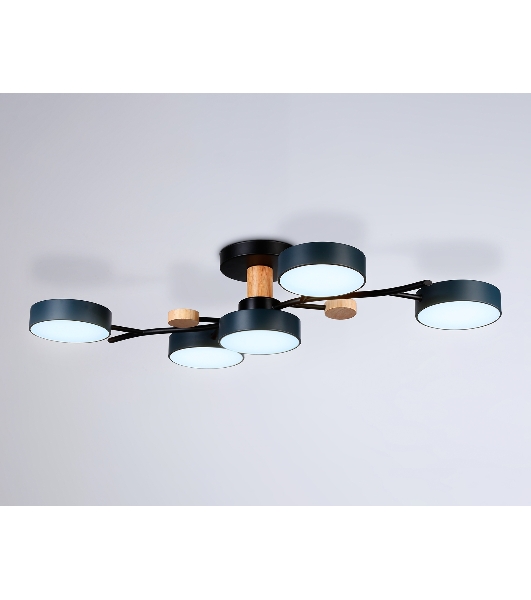 Светильник Ambrella light FL4835/5 BK черный 3000K-6400K 70W 830*400*160 (ПДУ ИК)