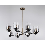 Люстра Ambrella light LH57043/8 BK/DBS/SM черный/темная латунь/дымчатый E14/8 max 40W D830*710, фото3