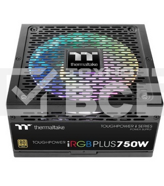 Блок питания Thermaltake ATX 750W Toughpower iRGB Plus 80 PLUS gold (24+4+4pin) APFC 140mm fan color LED 9xSATA Cab Manag RTL