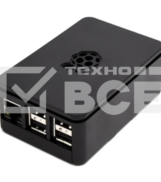 Корпус RA179 black для микрокомпьютера Raspberry Pi 3 ACD Black ABS Plastic case with Logo for Raspberry Pi 3
