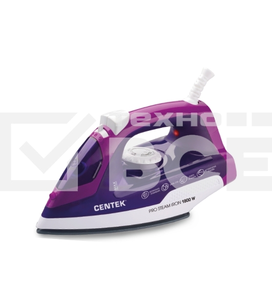 Утюг Centek CT-2348  VIOLET (фиолет) 1800Вт, КЕРАМИЧЕСКАЯ подошва, паровой удар, самоочистка, 200мл