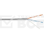 Кабель информационный Lanmaster NM-UTP5E2PR-CCA кат.5е U/UTP не экранированный 2X2 PVC внутренний 305м серый, фото 1