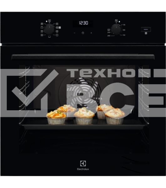 Встраиваемый духовой шкаф Electrolux EOD5C71Z с паром, 60 см, каталитическая очистка, 72 л, 9 режимов, черный цвет
