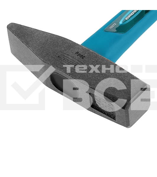 Молоток слесарный Gross 10273 300г, квадратный боек, фиберглассовая обрезиненная рукоятка