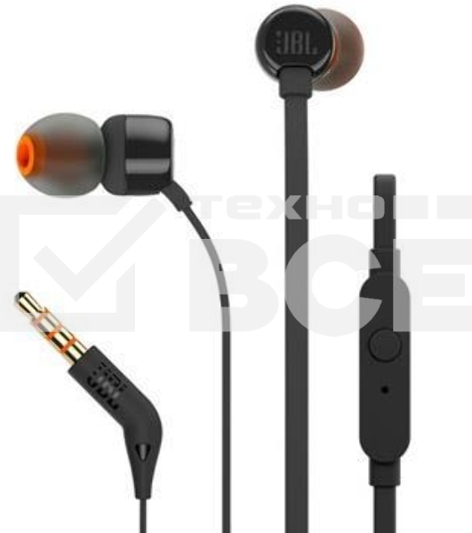Наушники проводные JBL T110 черный