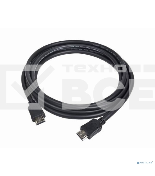 Кабель Cablexpert HDMI CC-HDMI4-20M, 19M/19M, v2.0, медь, позол.разъемы, экран, 20м, черный, пакет