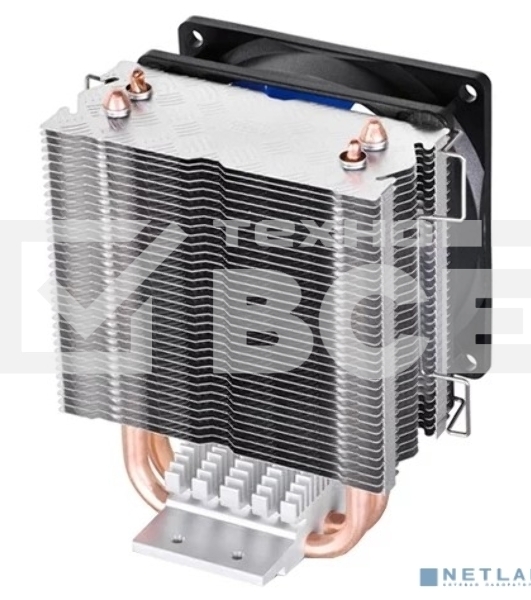 Кулер для процессора DEEPCOOL ICE EDGE MINI FS V2.0 синий, 80 мм, алюминий/медь, 2200 об/мин, 24.7 дБ, 3 pin, 100 Вт, 112 мм