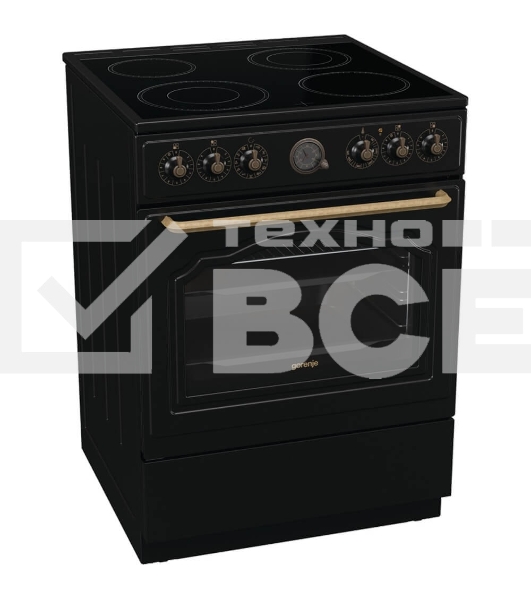 Электрическая плита Gorenje GECS6B71CLB черный стеклокерамика (без крышки)