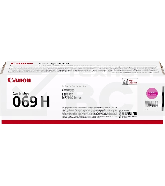 Картридж лазерный Canon 069HM (5096C002/004) пурпурный (5500 стр. повышенной ёмкости) для CANON MF752Cdw/754Cdw, LBP673Cdw