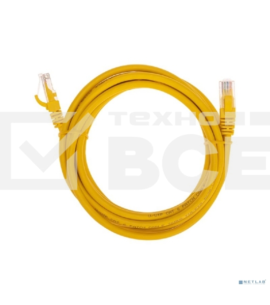 Патч-корд U/UTP REXANT категория 6, RJ45-RJ45, неэкранированный, 26AWG, LSZH, желтый, 3 м