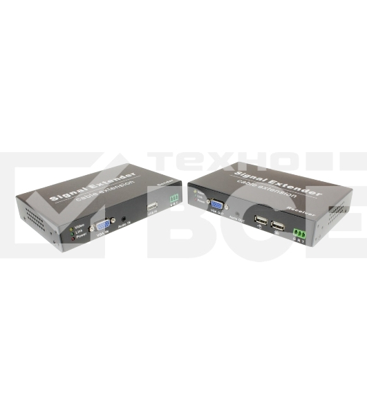 Комплект/ OSNOVO Комплект для передачи VGA, USB, RS232 и аудио по кабелю витой пары до 120м. Максимальное разрешение сигнала до 1920x1080(60Гц). Порты USB предназначены только для подключения клавиатуры и мыши
