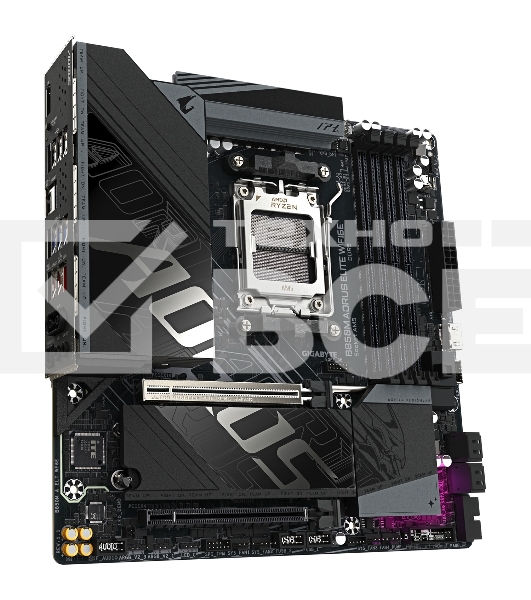 Материнская плата Gigabyte B850M AORUS ELITE WIFI6E, AM5, AMD B850, 4xDDR5, 4xSATA, 2xM.2, 1xPCIe 5.0 x16, 1xPCIe 3.0 x4, 1xDP (v1.4), 1x2.5Gb LAN, Wi-Fi 6E, Bluetooth 5.3, 2xUSB-C 10Gbps, 2xUSB-A 10Gbps, 5xUSB-A 5Gbps, 4xUSB-A 2.0, S/PDIF, 2x3.5 мм, 7.1, mATX