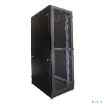 Шкаф серверный напольный 42U (600 1200) дверь перфорированная 2 шт., цвет черный, фото4