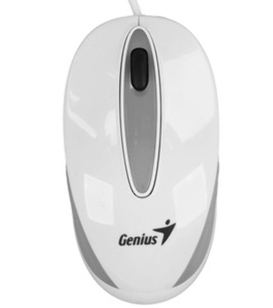 Мышь проводная Genius DX-Mini белый, 1000 dpi, USB, кнопки - 3