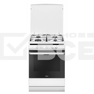Плита газовая Hansa FCGW61000 белый, конфорок 4 шт, духовка 58 л, 60 см x 85 см x 60 см