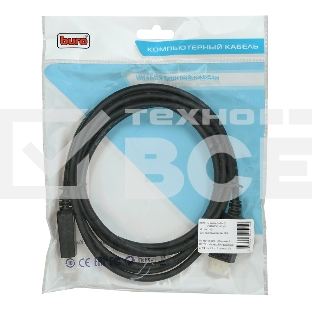 Кабель аудио-видео Buro v 1.2 DisplayPort (m)/DisplayPort (m) 3м. Позолоченные контакты черный (BHP DPP 1.2-3)