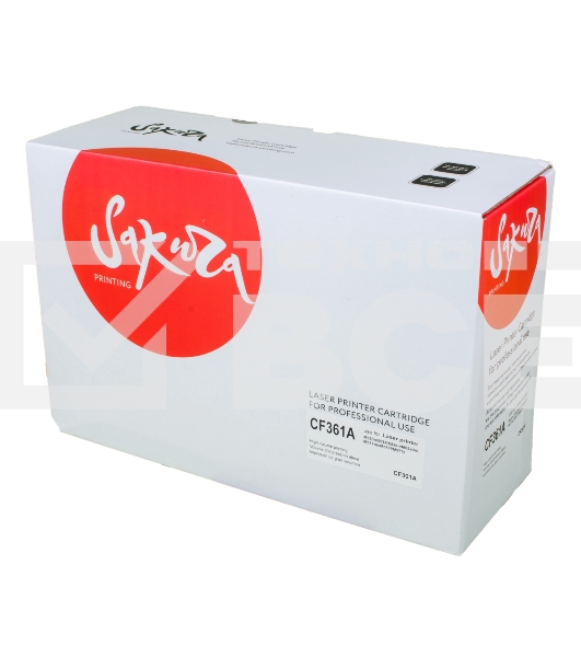 Картридж лазерный Sakura CF361A для HP Color LaserJet Enterprise M553n/553X/553dn HP Color LaserJet Enterprise M552dn, синий, 5000 к.