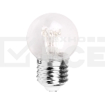 Лампа шар e27 6 LED Ø45мм - желтая, прозрачная колба, эффект лампы накаливания, фото 1