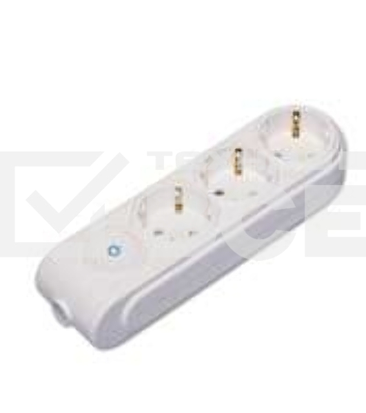 Колодка удлинителя 3-м с заземл. защ. шторки с выкл. Makel N3310000