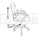 Кресло компьютерное Бюрократ CH-808-LOW/#B 3С11 черный, низкая спинка, сиденье на пиастре, фото13