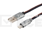 Кабель Rexant (18-4248) USB кабель для iPhone 5/6/7 моделей, шнур в джинсовой оплетке , фото4