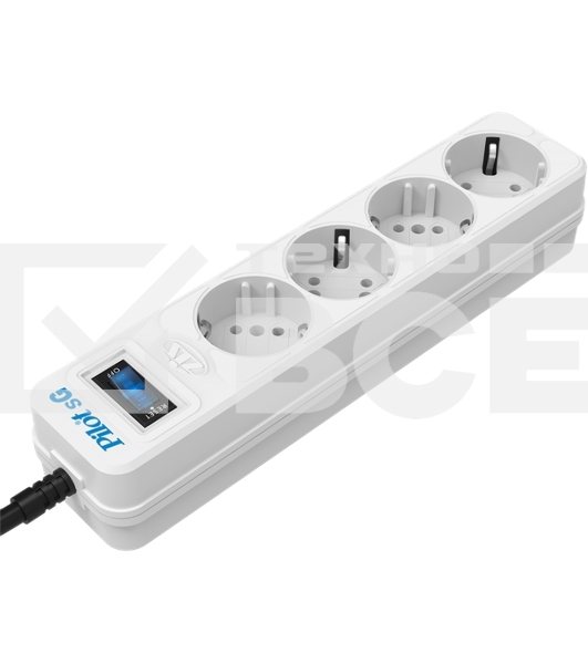 Сетевой фильтр ZIS PILOT Surge protector Pilot SG5 5 outlets (GP), 10A / 2.2kVt, automatic circuit-breaker, 5 m