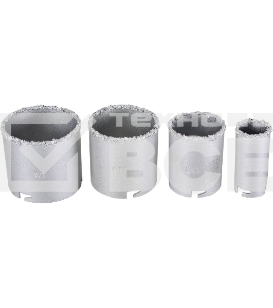 Набор коронок алмазных по керамической плитке 73/10/9/4