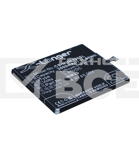 Аккумулятор CameronSinoCS-MUM430SL BM33 для Xiaomi Mi4i 3.85V / 3000mAh / 11.55Wh
