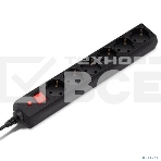 Сетевой фильтр Buro 600SH-3-B 3м (6 розеток) черный (коробка), фото3