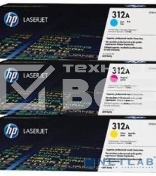 Картридж лазерный набор Hewlett-Packard 312A CF440AM голубой, желтый, пурпурный для HP CLJ Pro M476 2400стр.