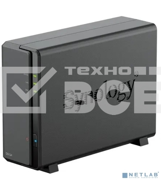 СХД SYNOLOGY настольное исполнение 1BAY NO HDD DS124