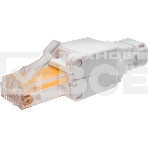 Коннектор Suprlan 10-0218-1, UTP кат.5E RJ45, с защитным колпачком, серый, фото3